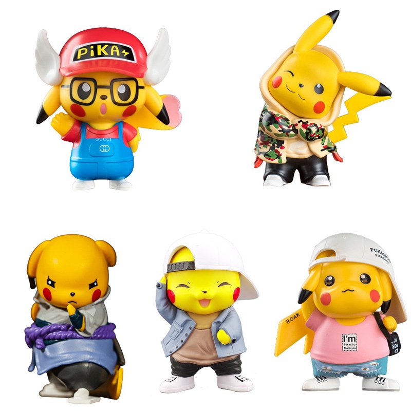 Bahan Pvc Ramah Lingkungan Pikachu Kamuflase Sasuke Arale Figure Dekorasi Mobil Desktop