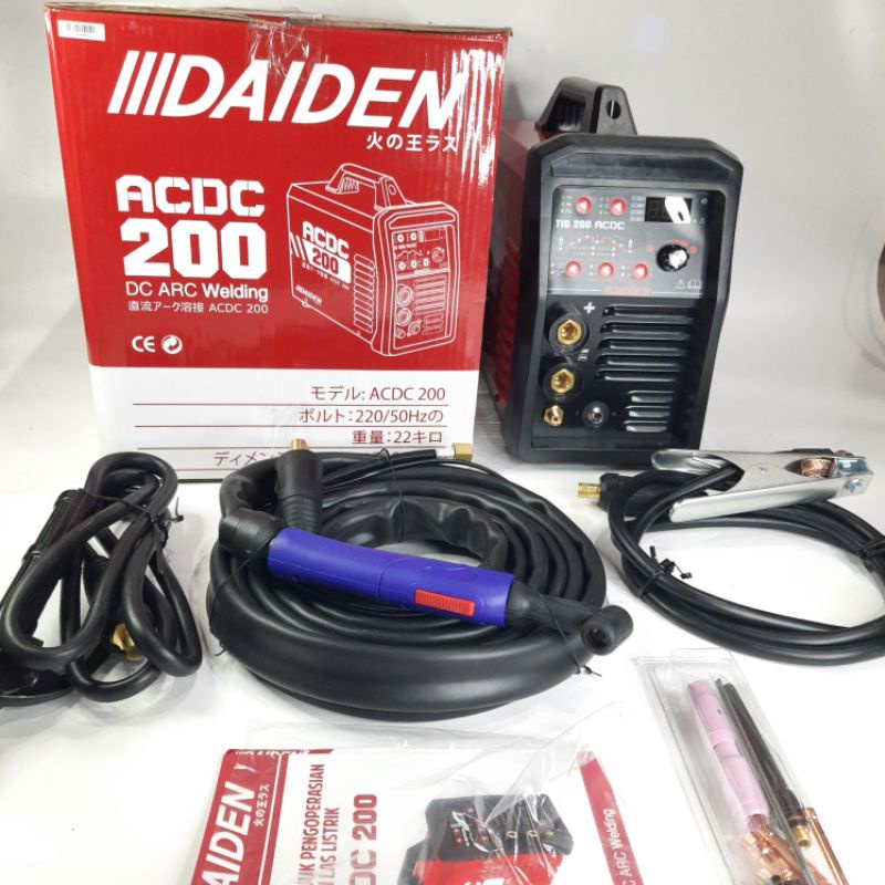 Mesin Las TIG Besi Aluminium 200A AC DC DAIDEN ACDC 200