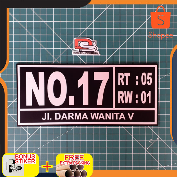 

nomor rumah sticker nomor rumah akrilik - Stiker saja Elegan