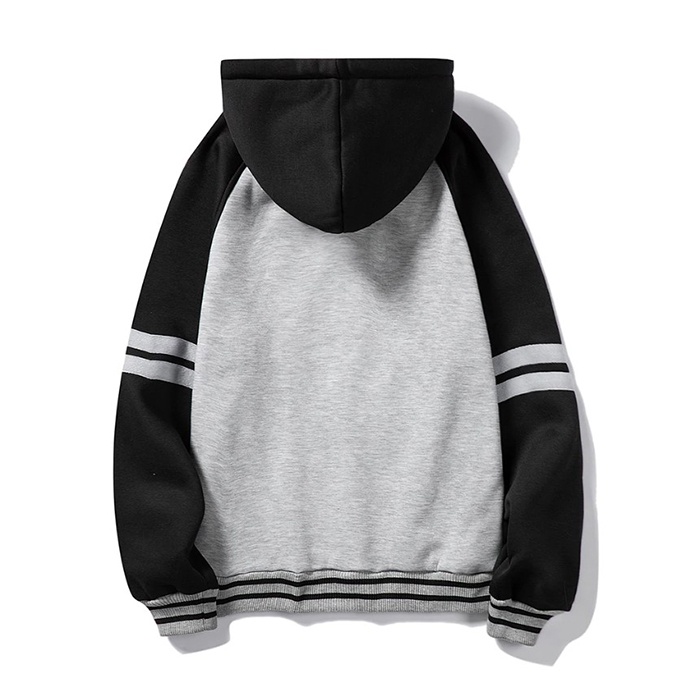 Jaket Polos Big SizeAbu muda Hitam M L XXL XXXL XXXXL XXXXXL Raglan Sleeve Jacket Oversize Grey Black Strip
