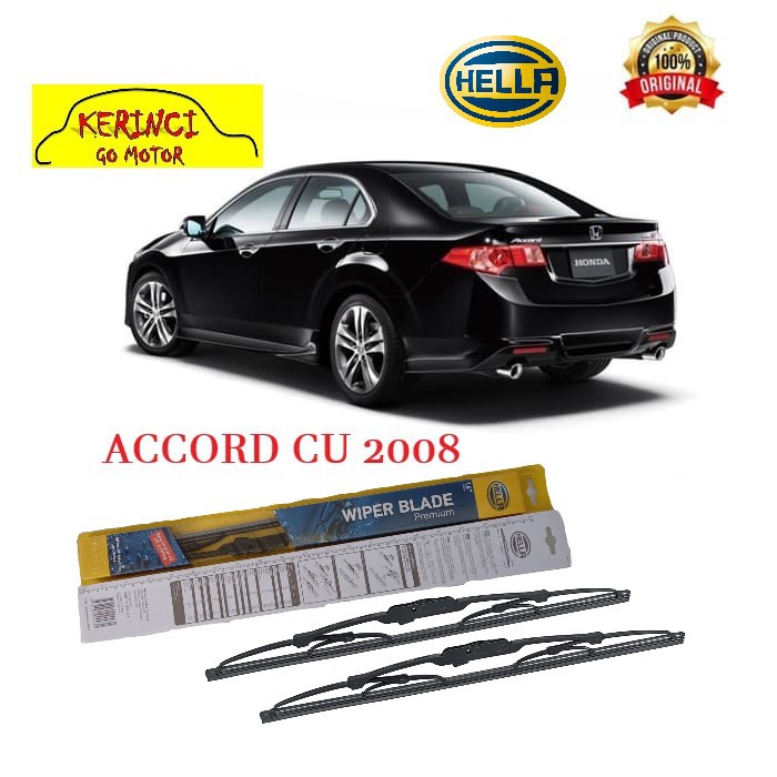 WIPER HONDA ACCORD CU 2008 HELLA PREMIUM 24&quot; &amp; 22&quot; SEPASANG WIPER