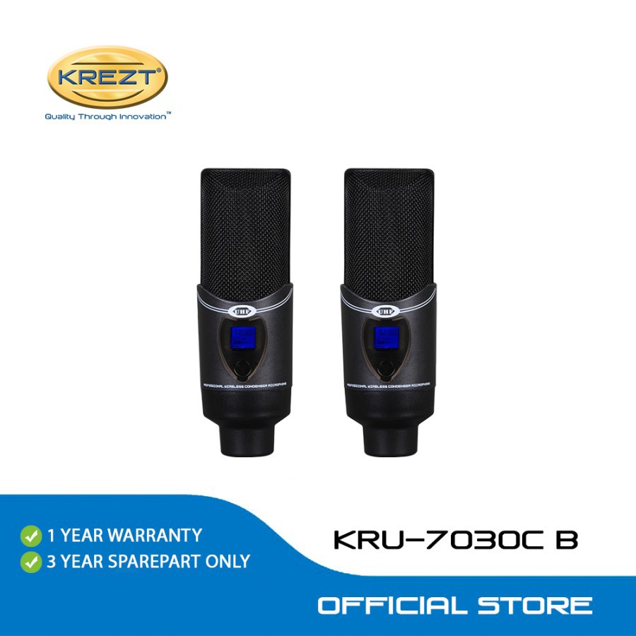 PROFESSIONAL WIRELESS MICROPHONE KREZT KRU-7030 C BLACK