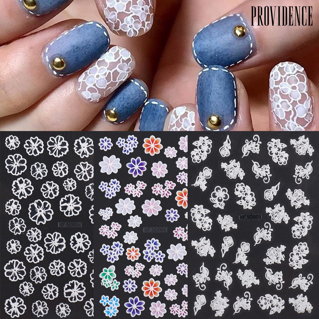 Providence Transfer Decals Flower Design Accessories Paper Colorful Nail Art Sticker Makeup Tools for Party