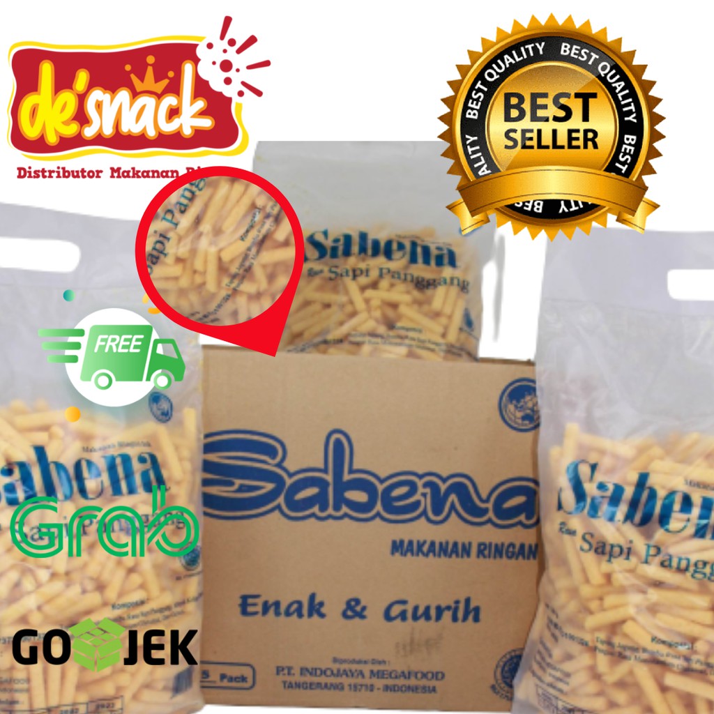 

Distributor/Grosir/Snack/Cemilan/STIK SABENA RASA SAPI PANGGANG Merk Sabena