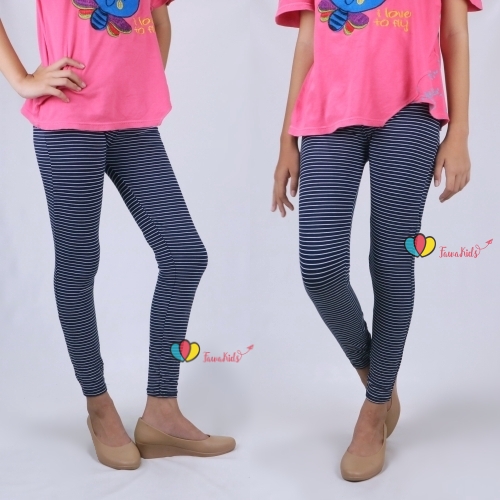 Legging Motif Salur uk 5-7 Tahun / Celana Salur Panjang Anak Perempuan Legging Pants Grosir Murah