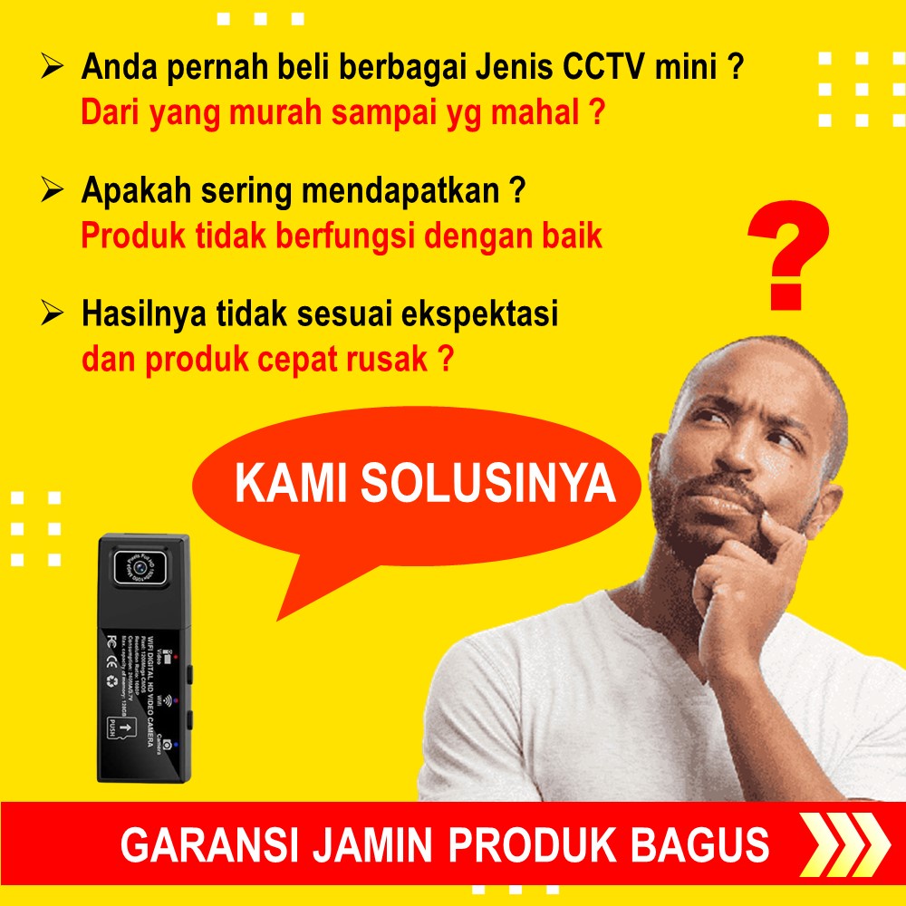 KAMERA PENGINTAI MINI WIFI TANPA KABEL CAMERA CCTV KECIL TERSEMBUNYI SPY CAM WIFI HIDDEN CAMERA JS148