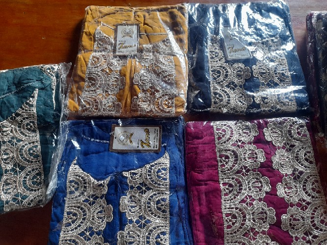 [ld 130]restok!! Ori Batik Xena Gamis Renda Arab Jumbo Rafika Pb 138 Resleting Depan Busui
