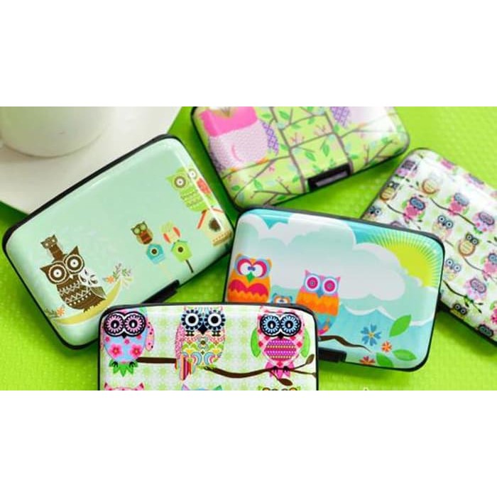 Kartu Kredit Wallet Dompet Aluminium Burung hantu / OWL