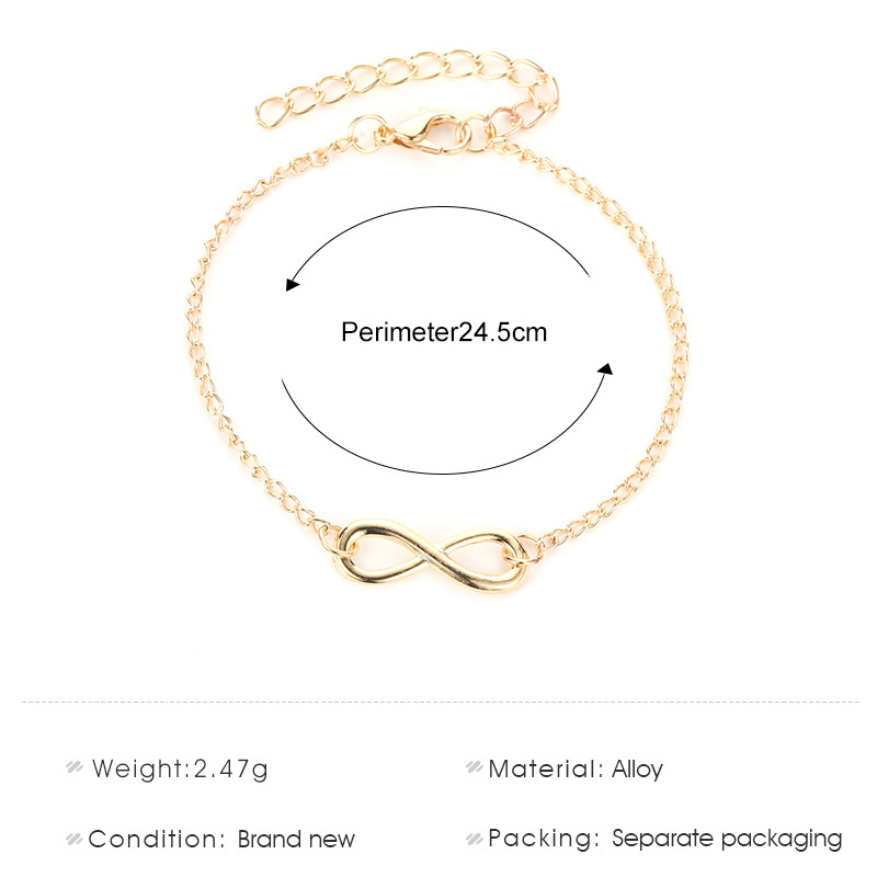 Simple Figure 8 Shaped Bracelet Personality Digital Wild Bracelet