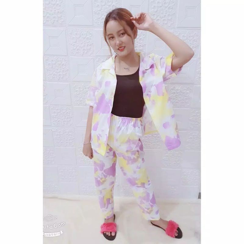 Cs SETELAN TIE DYE LENGAN PENDEK SET