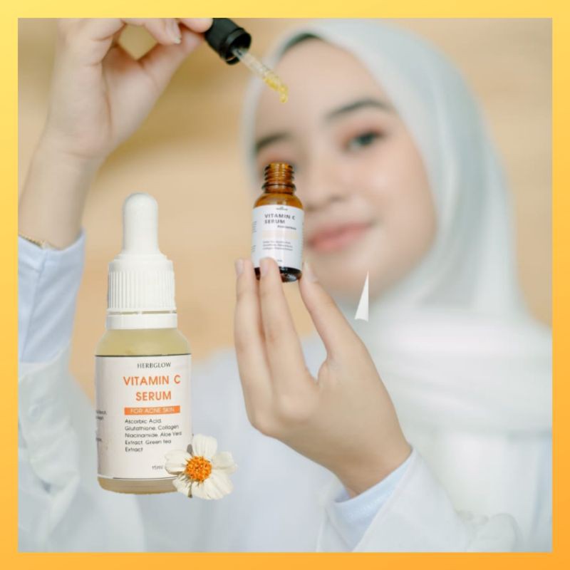 Herbiglow Vitamin C Vitamin Serum Skin Care - Serum Wajah Vitamin C - Serum Whitening