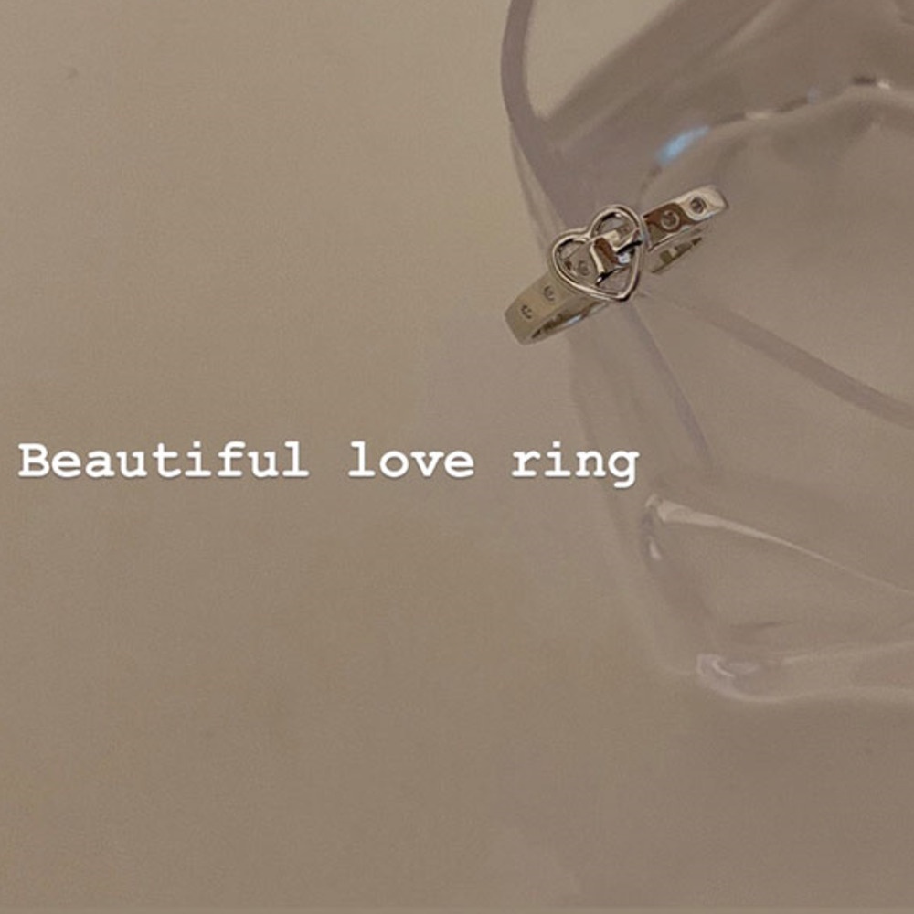 Love Ring Accessories Light Luxury Retro Trendy Personality Adjustable