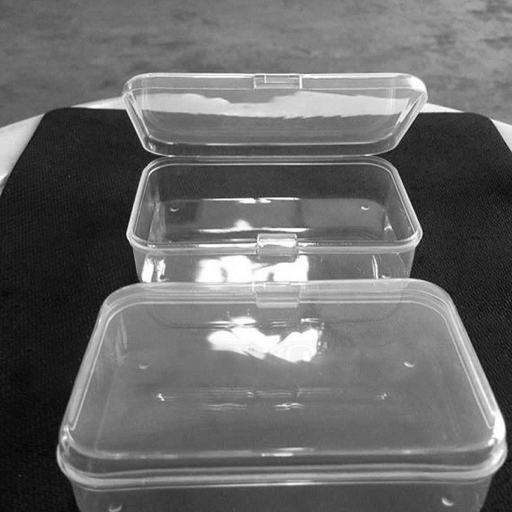 Quinton 2Pcs Kotak Penyimpanan Pack Container Box Koleksi Rectangular Clear