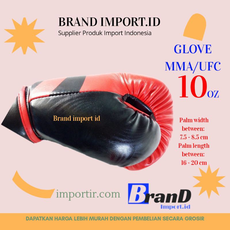 (MAINANKYU) BNPRO Sarung Tangan Tinju MMA UFC Boxing Muay Thai Leather Glove 10 OZ