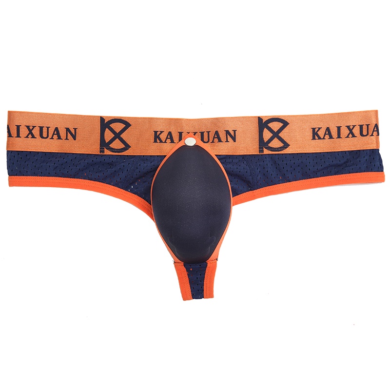 Mens G String Bikini Thong Removable Big Pad Pouch Jockstrap Gay Mesh Underwear Ropa Interior Hombre