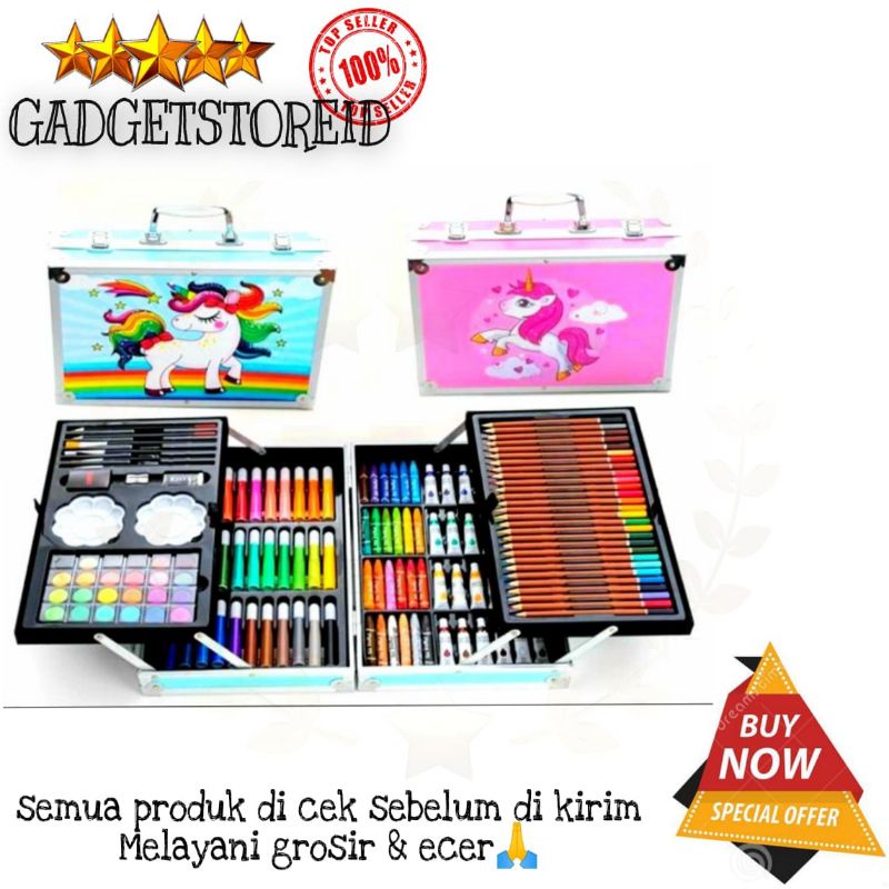 

GG - Crayon Art Set 145pcs / Koper Set Crayon Mewarnai / Alat Tulis Anak 145 pcs Set Crayon Anak