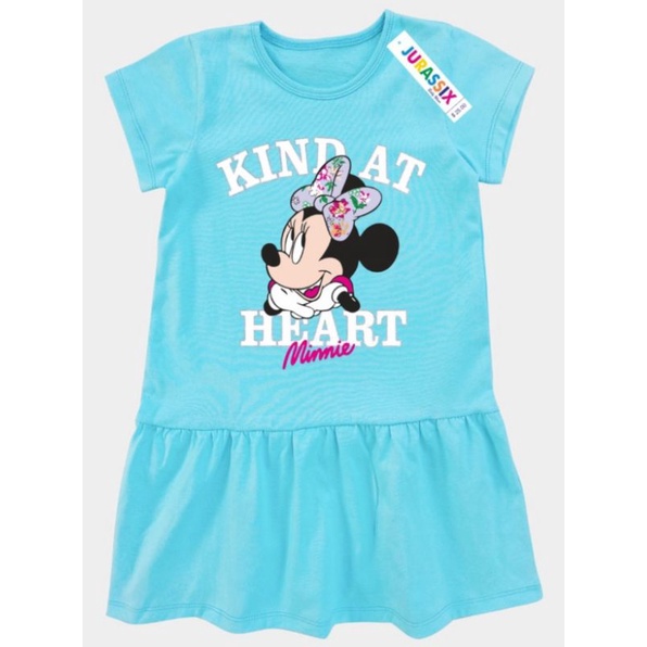 dress anak biru laut