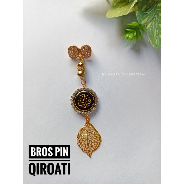BROS PIN QIROATI HITAM MODEL 10/BROS DAGU/BROS JILBAB