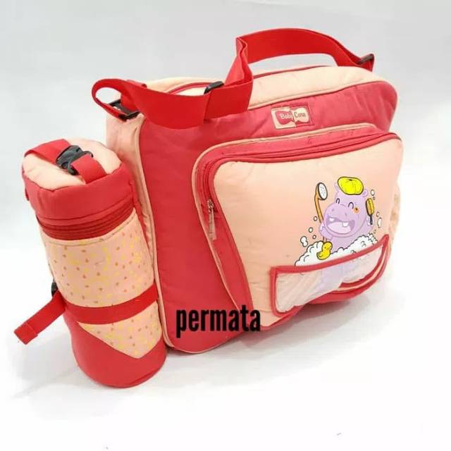 Tas bayi Baby  care Ukuran Besar  / Tas Perlengkapan Baby Diapers Bag baby Orange / ungu Ukuran Jumbo Termos Samping