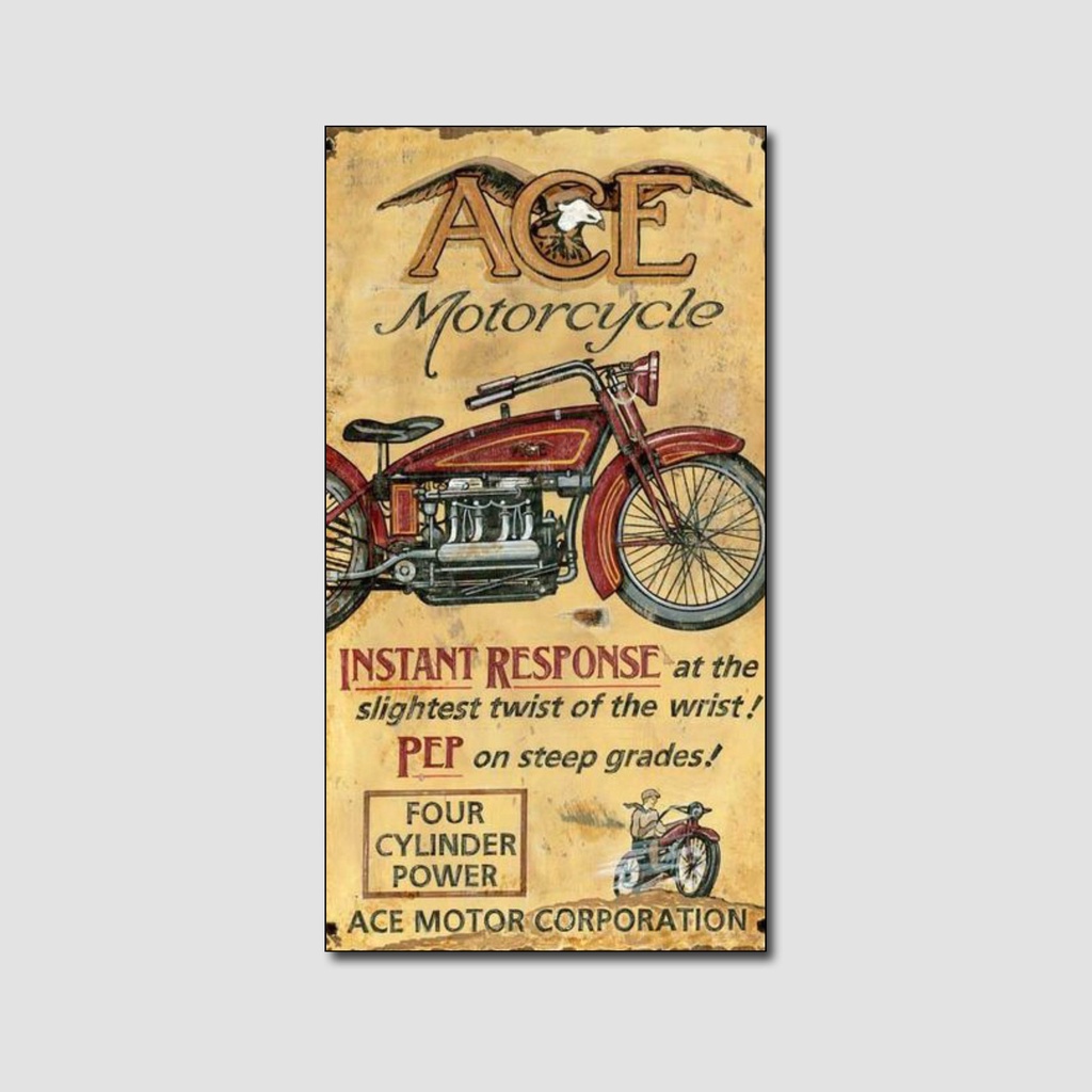 Hiasan Dinding Poster Kayu Pajangan Walldecor Otto Motor Cycle Classic Vintage Dekorasi Kamar Cafe-otto 8