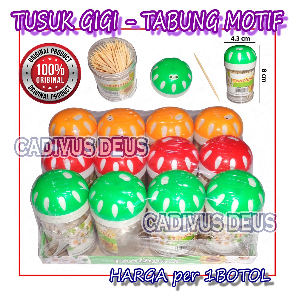 TUSUK GIGI - KEMASAN TABUNG MOTIF