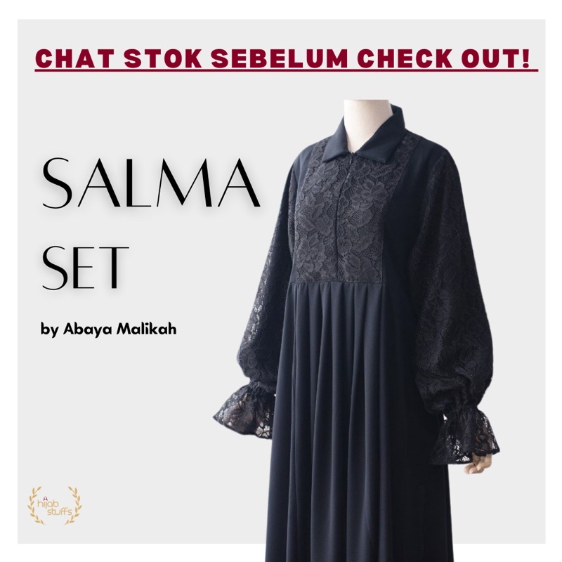 GAMIS SET SALMA | ABAYA MALIKAH | HIJAB SYARI POLOS