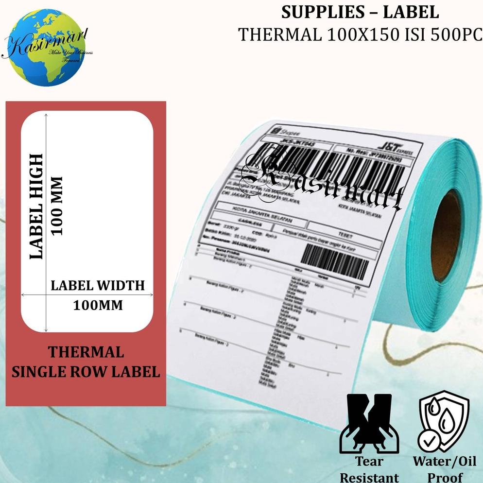

Label Thermal 100X150 Isi 500Pc Kertas Sticker Receipt Printer Barcode Xprinter A6 110Mm