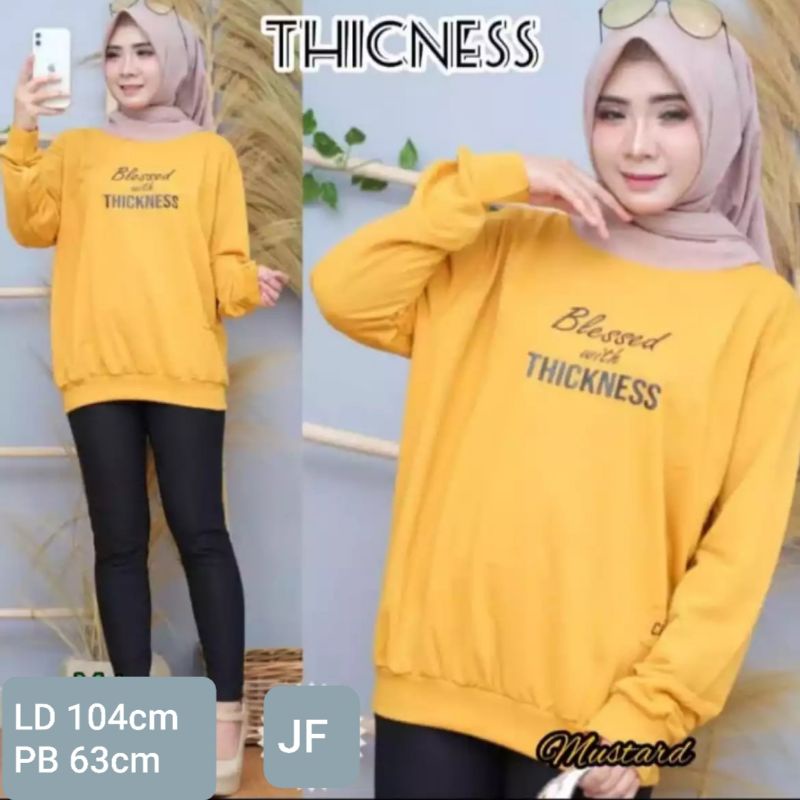 JF Atasan Kaos Lengan Panjang Wanita / Kaos Sweater Wanita Muslimah Terbaru THICKNESS