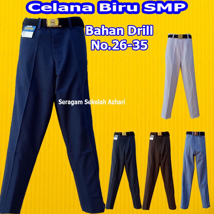 Celana Biru Sekolah SMP-Celana SMP-Celana Seragam Sekolah SMP Biru-Seragam SMP-Seragam Sekolah SMP
