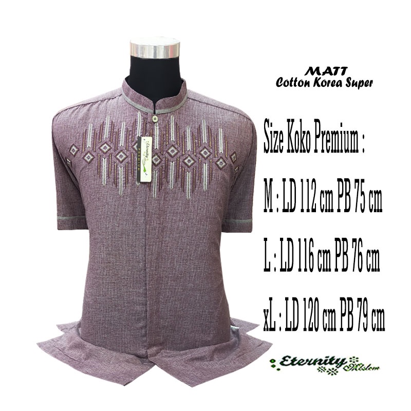 Baju Koko Pria Dewasa Koko Eternity Premium Lengan Pendek Terbaru Koko Baju