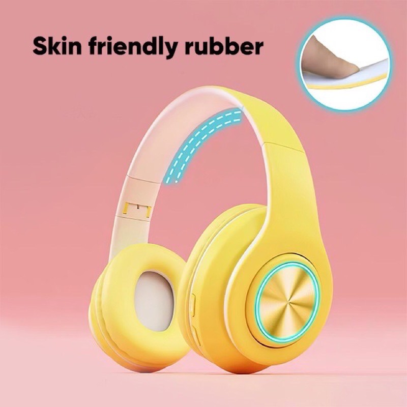 HEADPHONE DJ BANDO BLUETOOTH Type B-39 /WIRELESS INpoods Boom Macaron