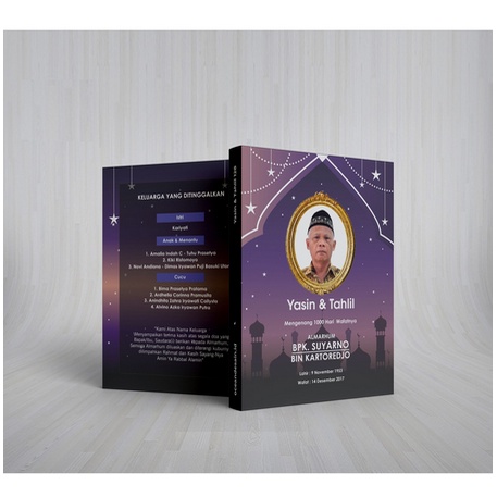 Buku Yasin / Yasin Tahlil / Cover Custom Laminasi Doff Glosy / isi 128 Halaman / Yasin Terjemah