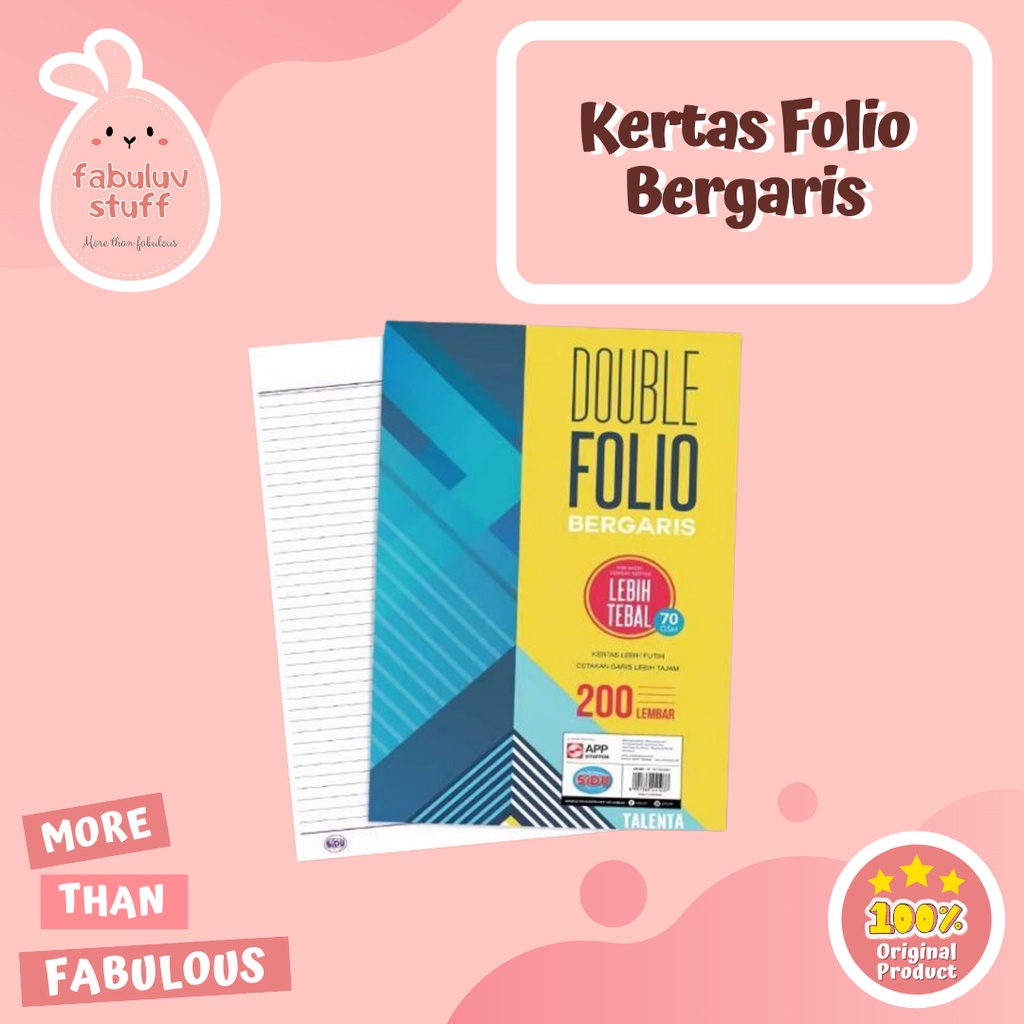 

ATK ~ ( ECER ) Kertas Double Folio Bergaris / Kertas Polio Garis Perlembar