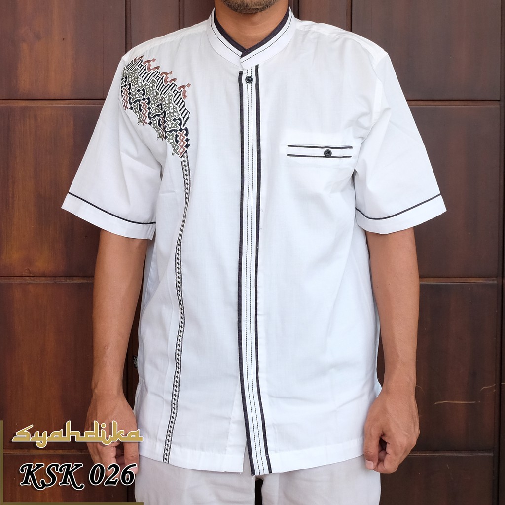  Baju Koko Syahdika  Lengan Pendek Kode KSK026 Shopee 