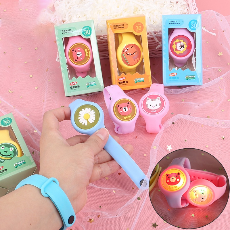 HIPPO LAND WBS COD Gelang Bentuk Jam Tangan Bayi Clip Anti Nyamuk  Anak Karakter kartun Lucu Anti Air 150