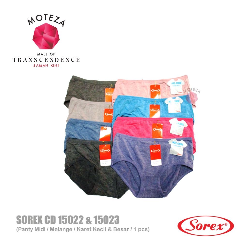 Sorex Celana Dalam Wanita - CD 15022 / CD 15023 - Midi Panty - Melange - M - XL