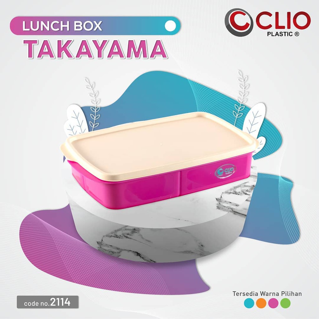 Tempat Makan Clio Takayama Medium Lunch Box 1 Liter