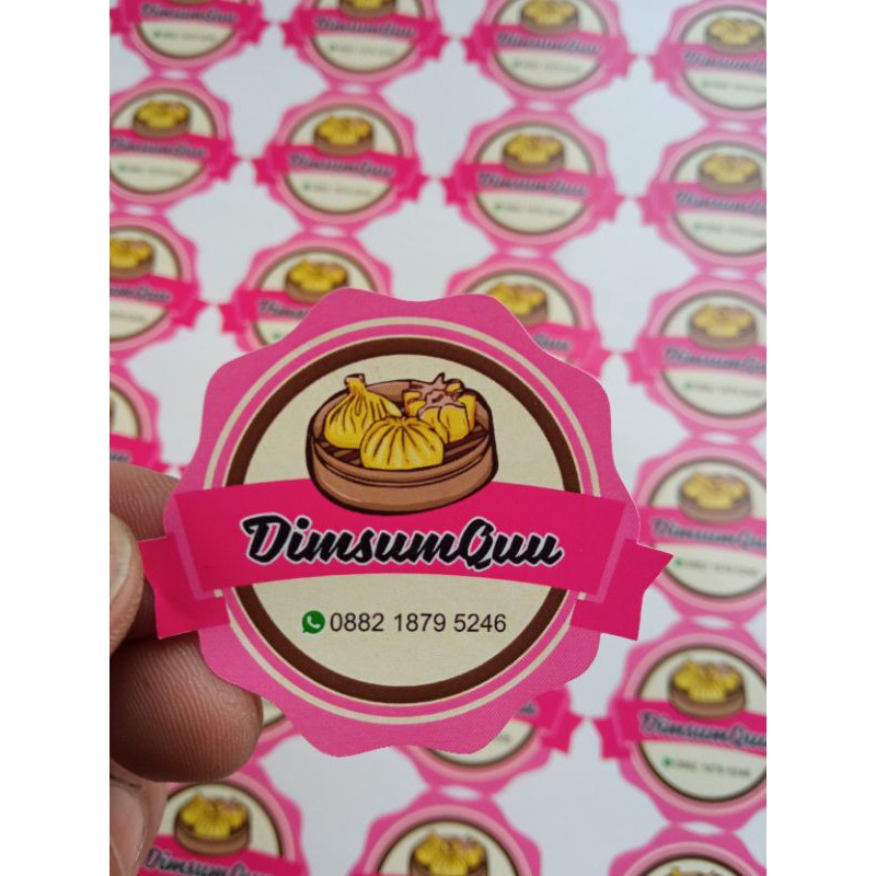 

Stiker label Makanan/Minuman/Produk, cutting bulat/Contur