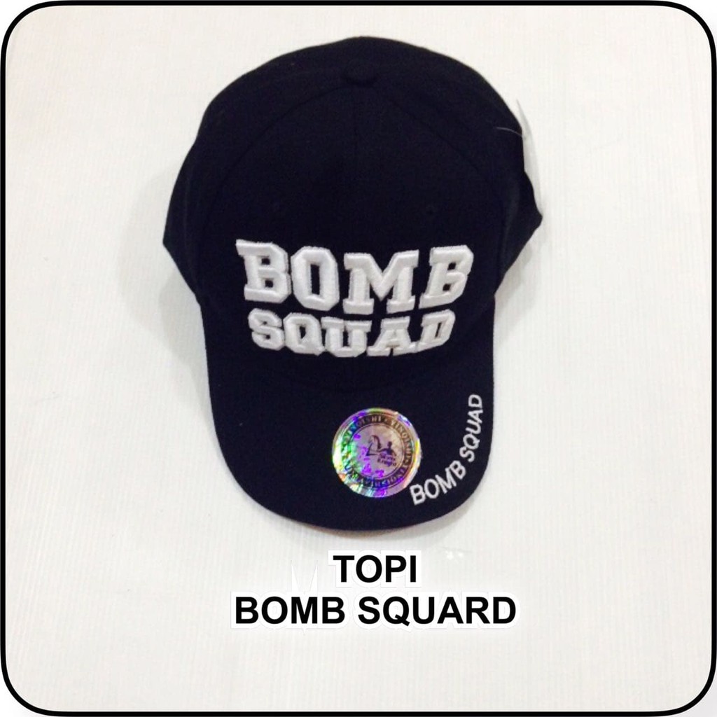 Best Item! TOPI TACTICAL BOMB SQUAD HITAM COKLAT MILITARY HAT CAP OUTDOOR IMPORT