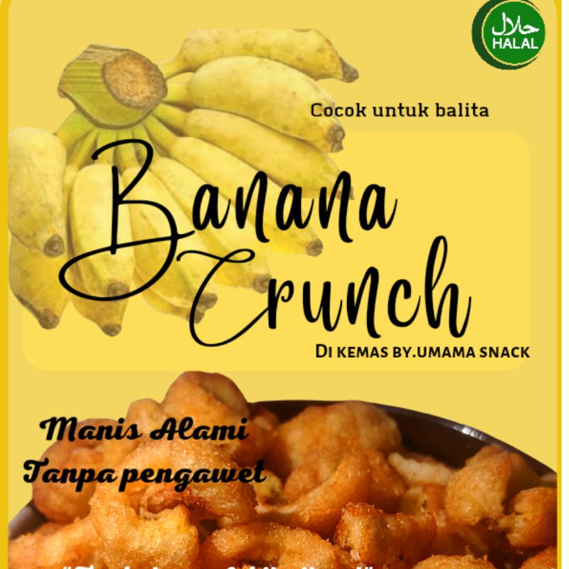 

Snack Balita Banana crunch kemasan cup 125gr