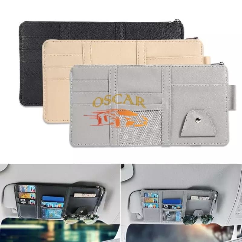 Tempat Kartu Dokumen Uang Karcis Kartu E-TOLL Mobil Car Card Organizer Impor