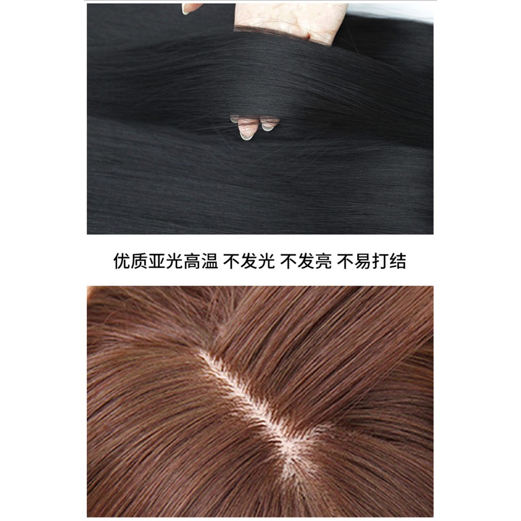 WDA-10 wig daily lolita rambut palsu panjang straight lurus poni bob