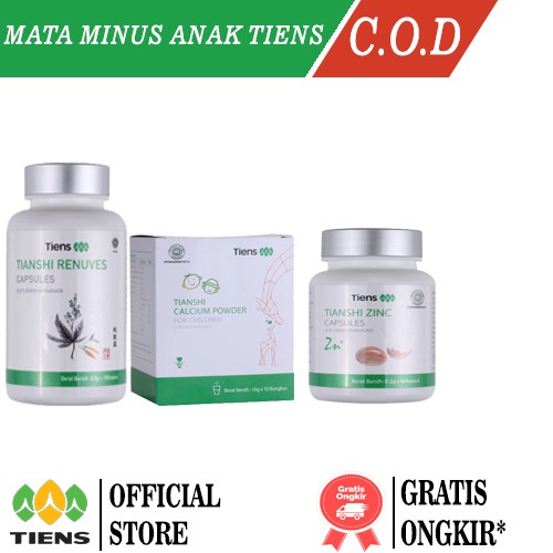 Tiens / Tianshi PAKET MATA MINUS GOLD - RENUVES - CALCIUM ANAK KALSIUM - ZINC