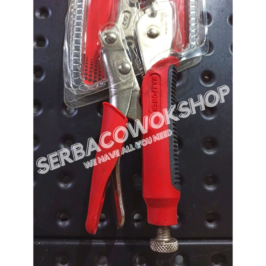 Maxpower Tang Buaya Gagang Karet Bengkok 7 Inch Locking Pliers Curve Termurah Berkualitas