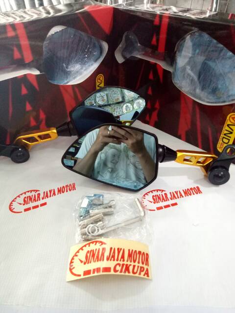 Spion vnd tomok kasca biru full cnc  aerox. N max. Pcx lokar. N semua motor