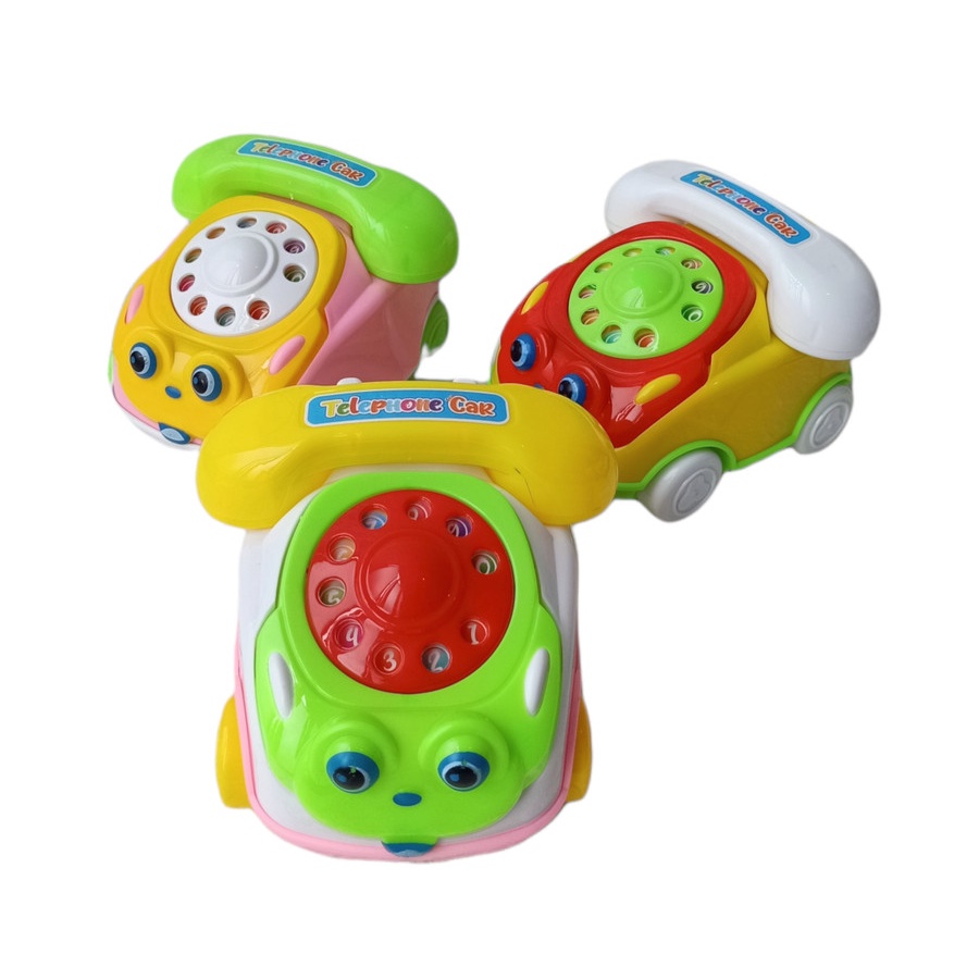 MURAH Mainan Edukasi Bayi Telephone Mobilan Baby Toys Edukasi Telephone Tarik Bunyi LT119-Kado Hadiah Anak Perempuan laki-laki usia 3 4 5 6 7 Bulan 1 2 tahun Mainan Edukatif