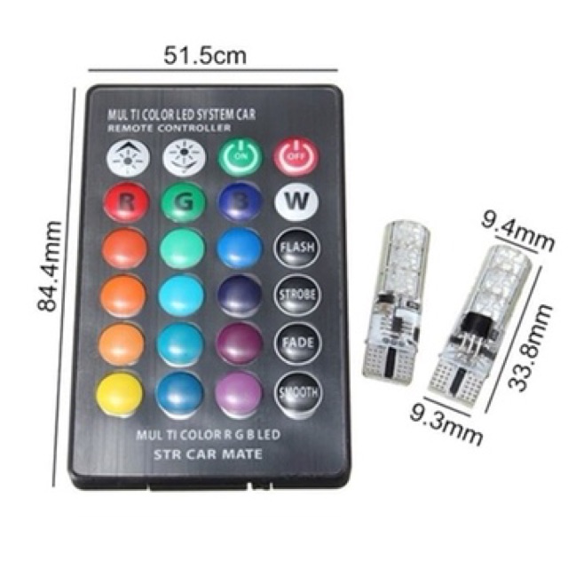 T10 RGB 6 MATA RGB WIRELESS REMOTE, T10 RGB 6 TITIK STROBO ! ALL WARNA ! SIMPAN WARNA MEMORY SAVING MEMORY SAVE MEMORY