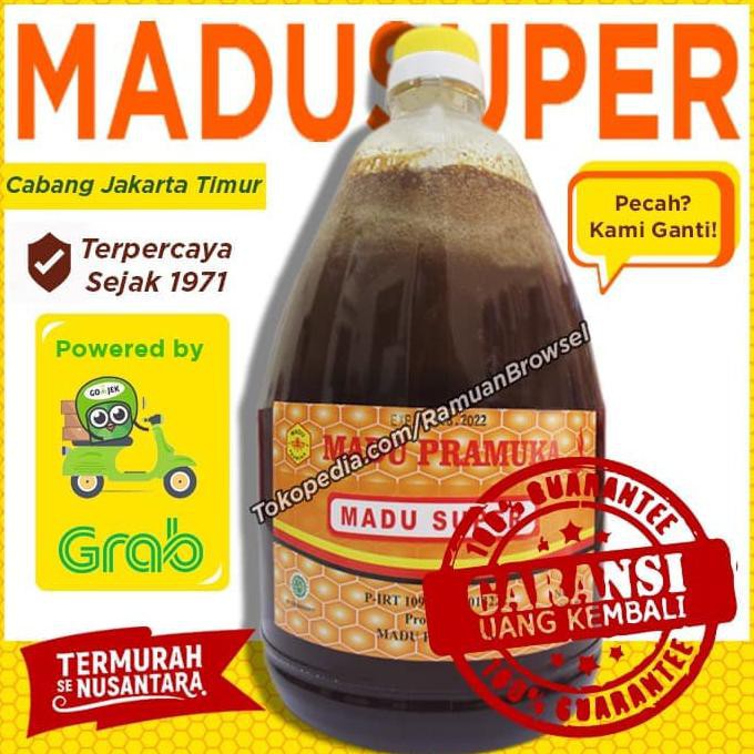 

9H476R- Madu Pramuka Super (Madu + Pollen + Royal Jelly) 2 Liter Dyu5Ge4-