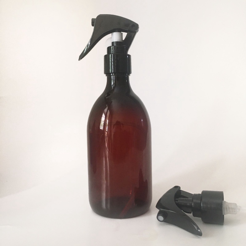 BOTOL 300ML AMBER SPRAY TRIGGER BURUNG IMPORT / BOTOL TRIGGER SPRAY BURUNG SCARLETT AMBER 300ML OVAL