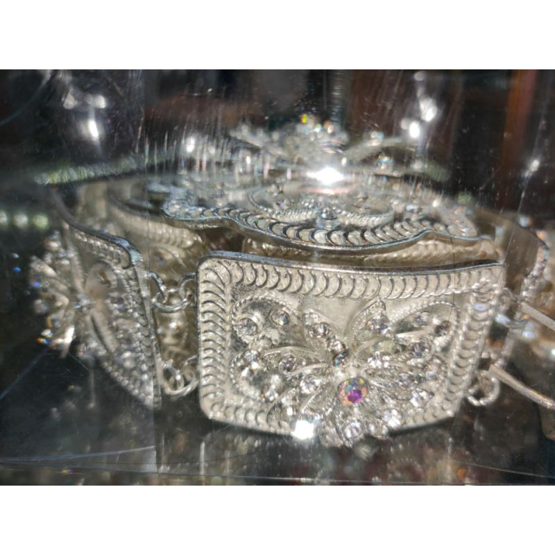 SABUK WANITA IKAT PINGGANG BAJU KEBAYA PENGANTIN SILVER OBI PAKAIAN ADAT CEWEK MODERN TRADISIONAL DO